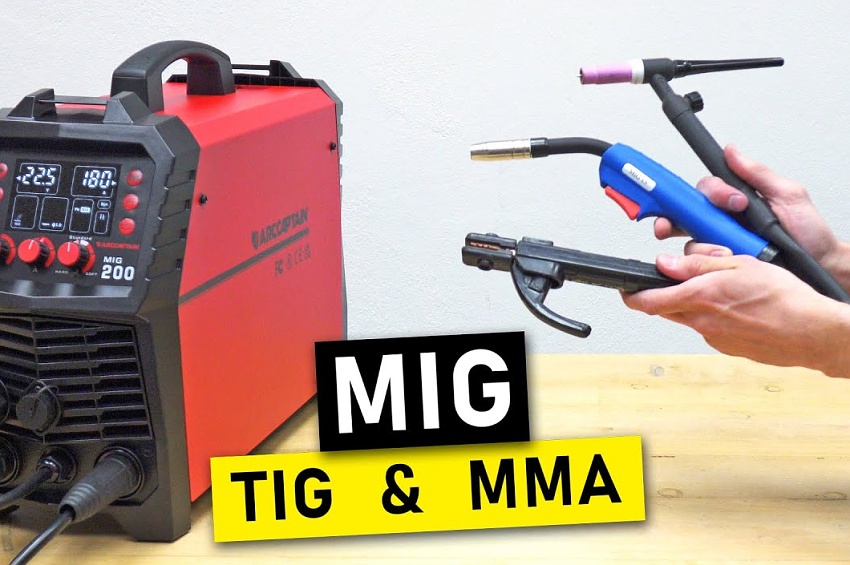 Aperçu de 3 différentes torches pour le soudage : TIG, Mig/Mag et MMA