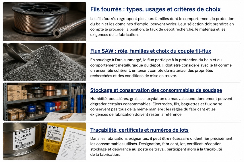 Étiquetage et identification de lots de consommables de soudage