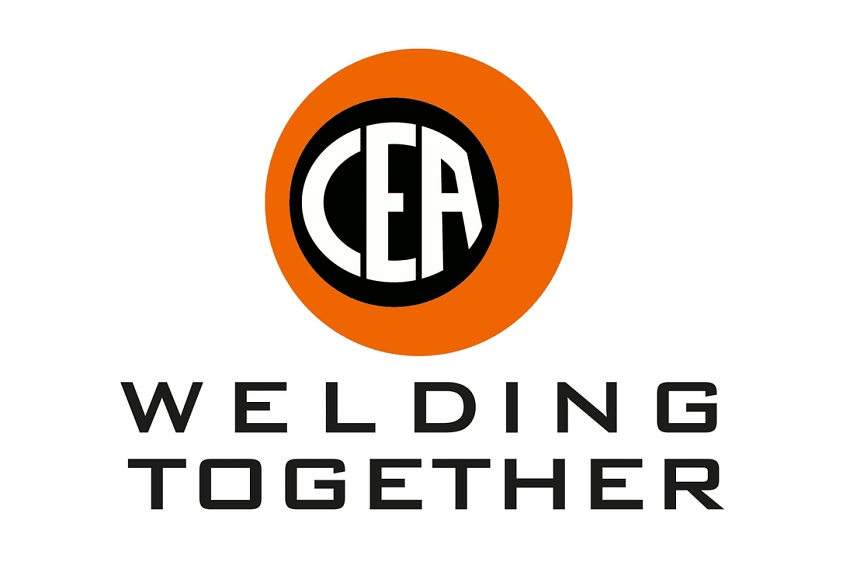 Logo de l'entreprise italienne CEA, fabricant d'appareils de soudage depuis les années 50