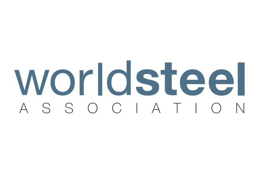 Logo de la World Steel Association (worldsteel), organisation mondiale représentant l’industrie sidérurgique
