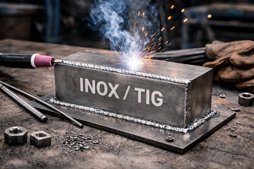 Soudage TIG sur pièce en acier inoxydable